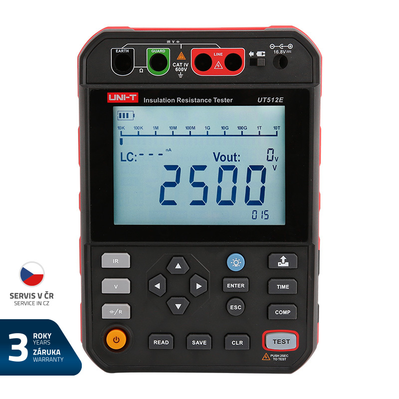 Tester izolačného odporu UNI-T UT512E Tester izolačného odporu UNI-T UT512E